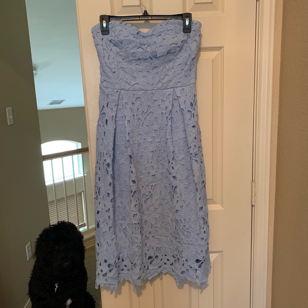 Midi lace dress.